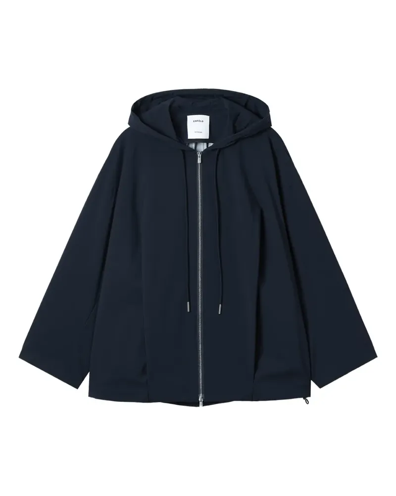 ENFÖLD hooded pleated jacket - Blau Blau