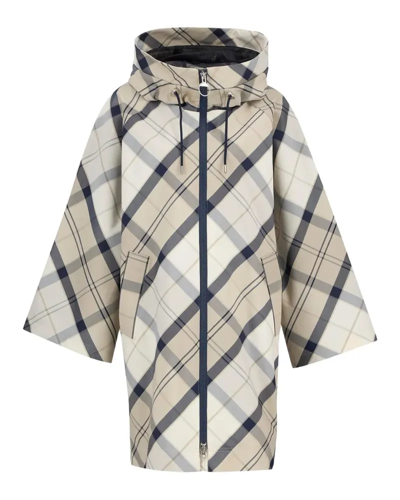 Barbour Kinsale Mantel mit Schottenkaro - Nude Nude