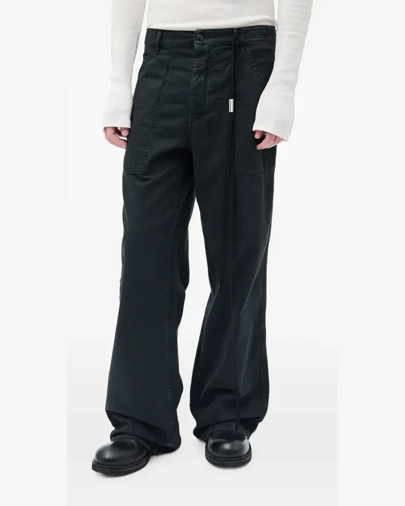 Ann Demeulemeester Hose mit Kordelzug - Schwarz Schwarz