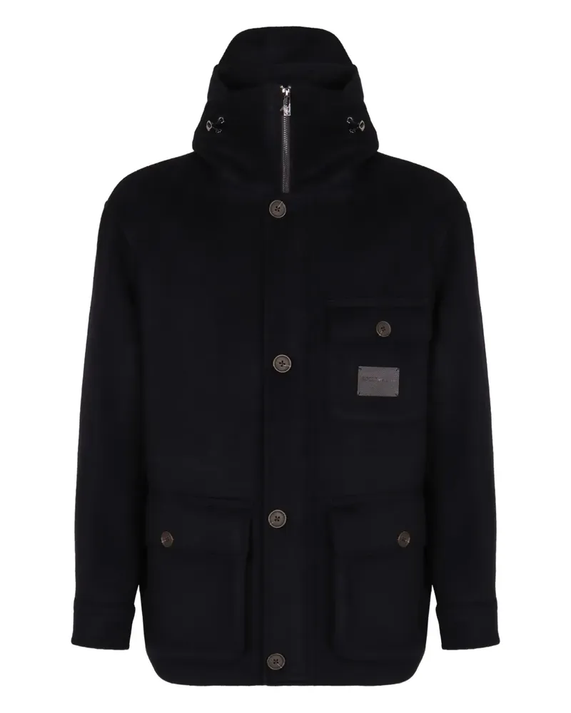 Emporio Armani Kapuzenparka mit aufgesetzter Tasche - Schwarz Schwarz