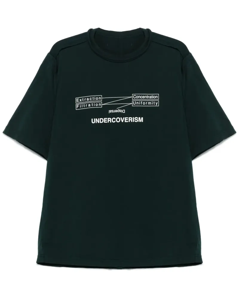 Undercover T-Shirt mit Logo-Print - Grün Grün