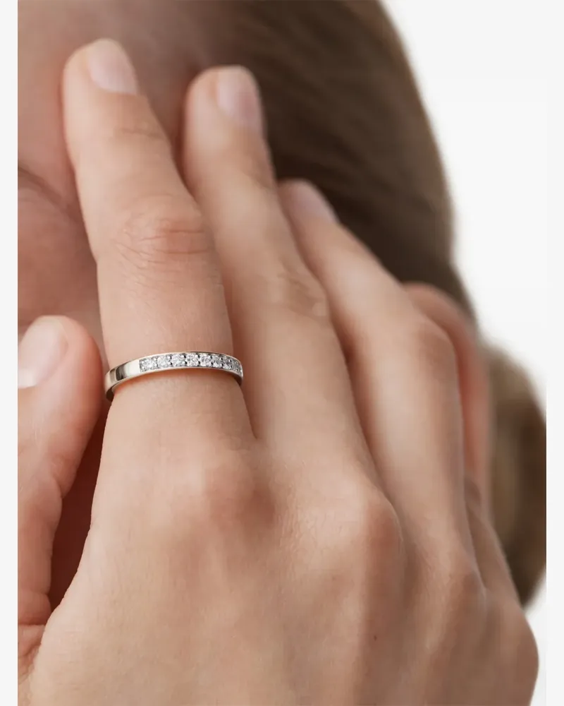 Monica Vinader Essential diamond ring - Silber Silber