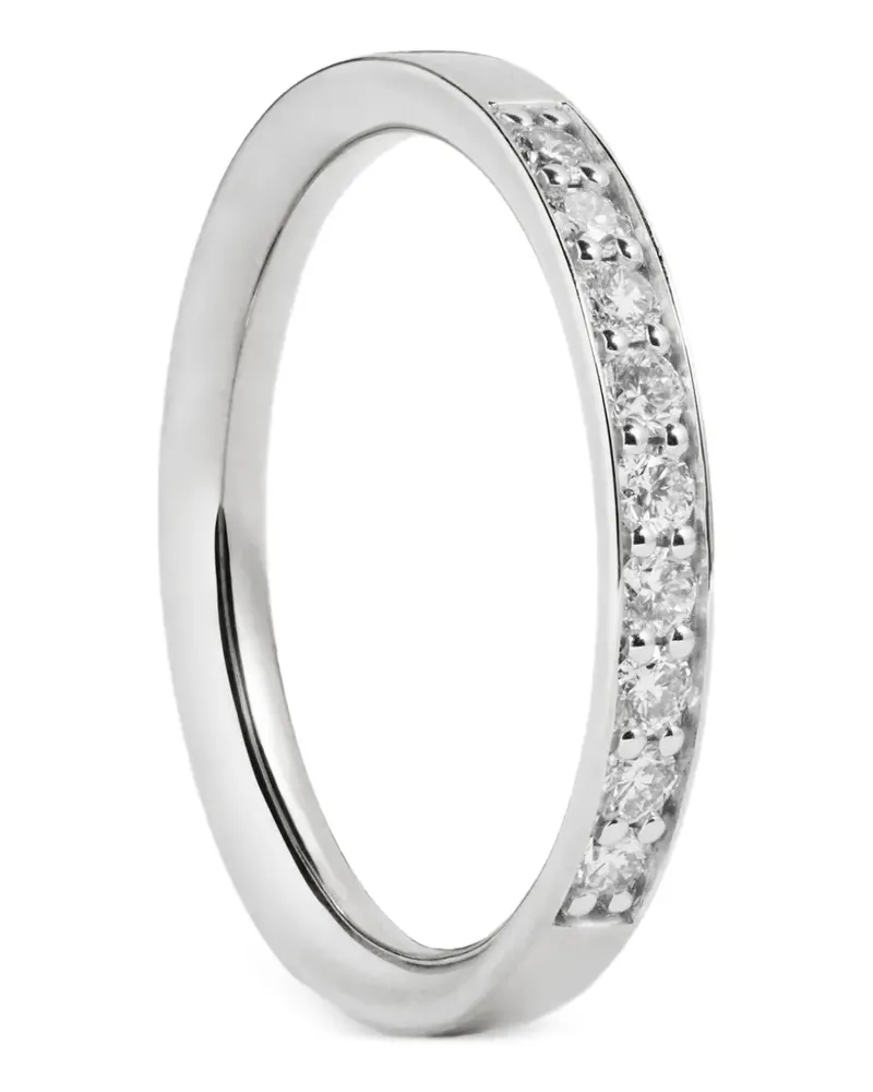 Monica Vinader Essential diamond ring - Silber Silber