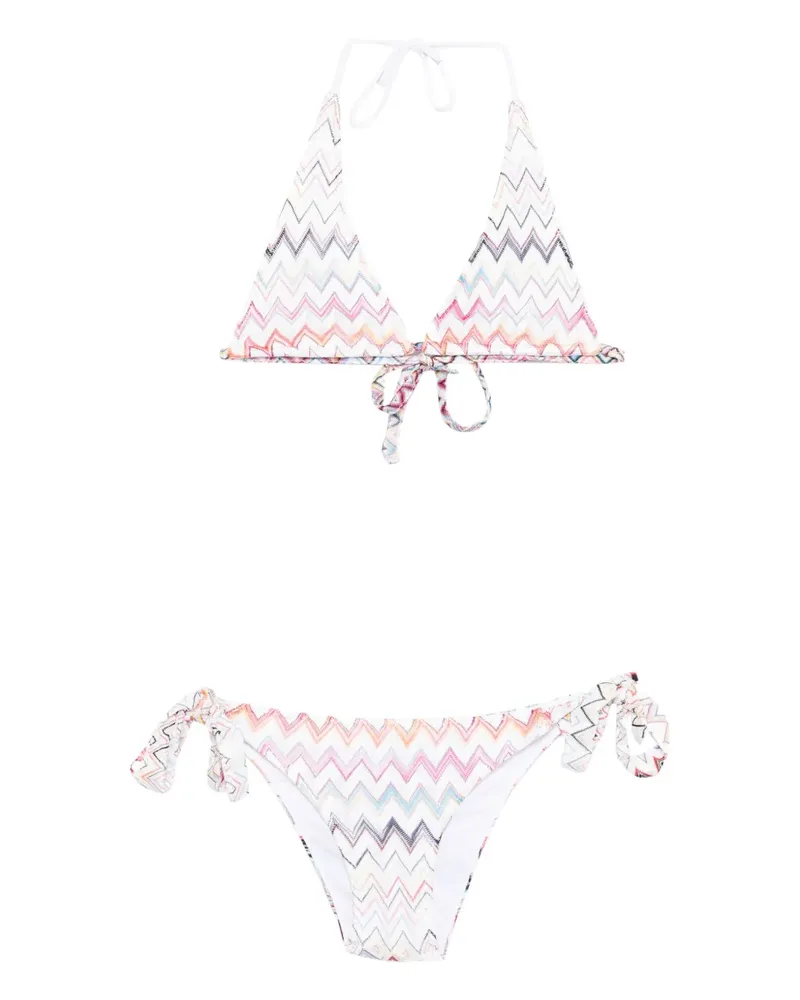 Missoni Bikini mit Zickzackmotiv - Weiß Weiß