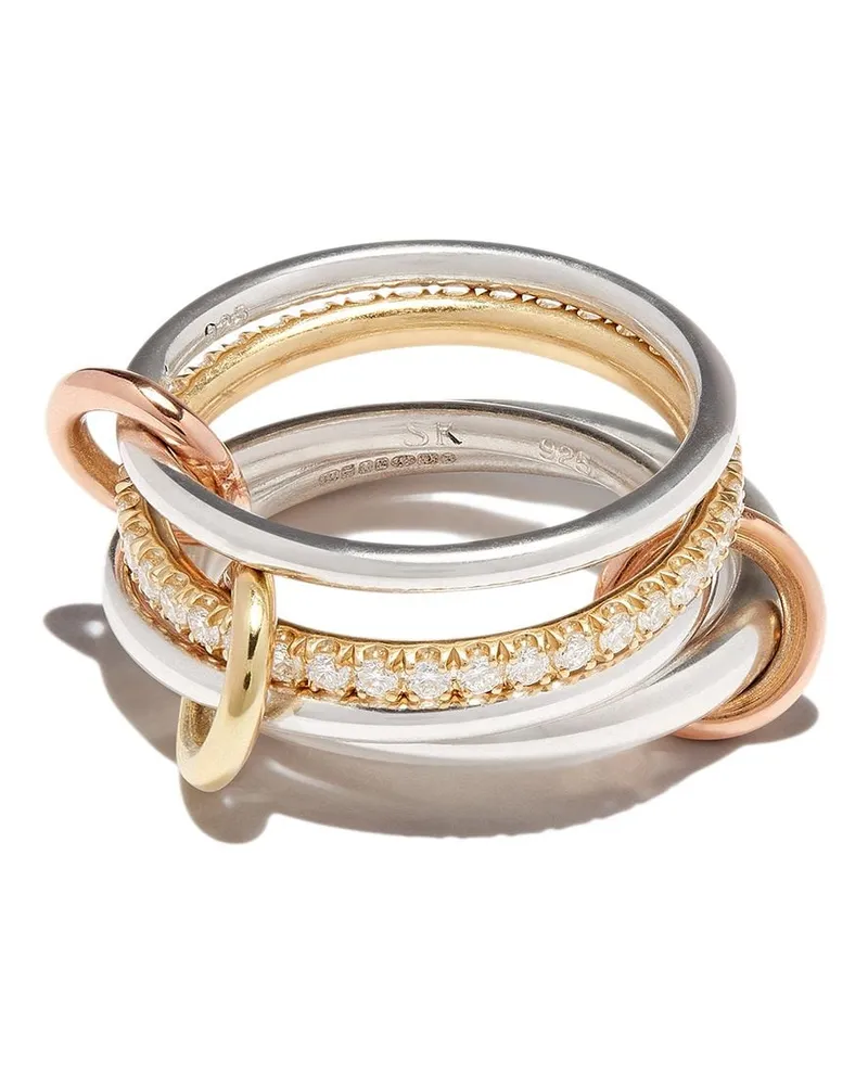Spinelli Kilcollin 18kt Gelbgold- und Sterlingsilberring mit Diamanten Gold