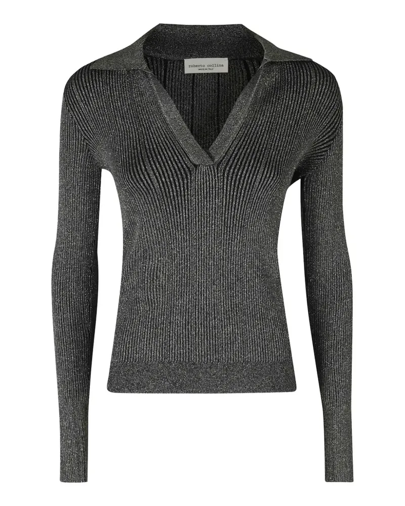 Roberto Collina Gerippter Pullover - Schwarz Schwarz