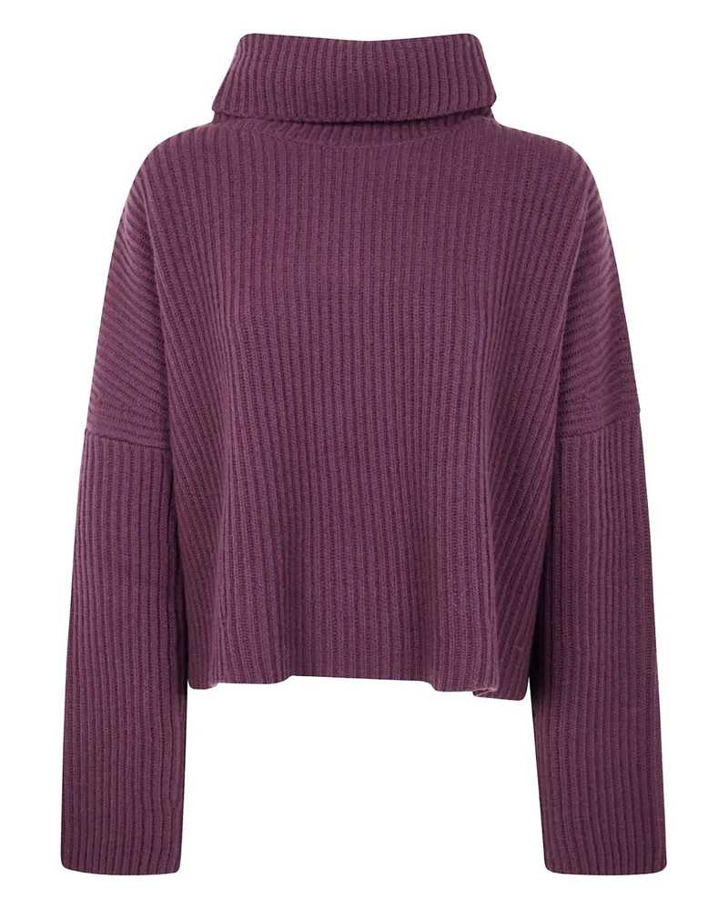 Nuur Gerippter Rollkragenpullover - Violett Violett