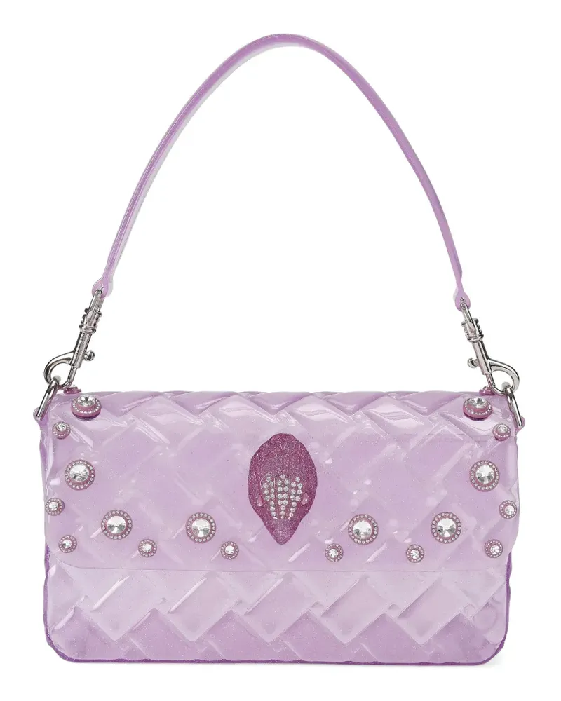 Kurt Geiger Gesteppte Jelly Kensington Schultertasche im Glitter-Look - Violett Violett