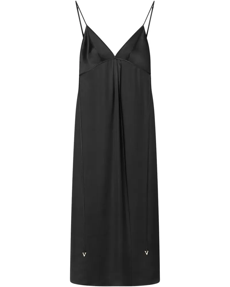AERON Maxikleid aus Satin - Schwarz Schwarz