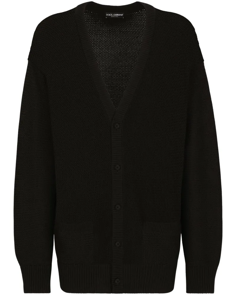 Dolce & Gabbana Cardigan mit V-Ausschnitt - Schwarz Schwarz