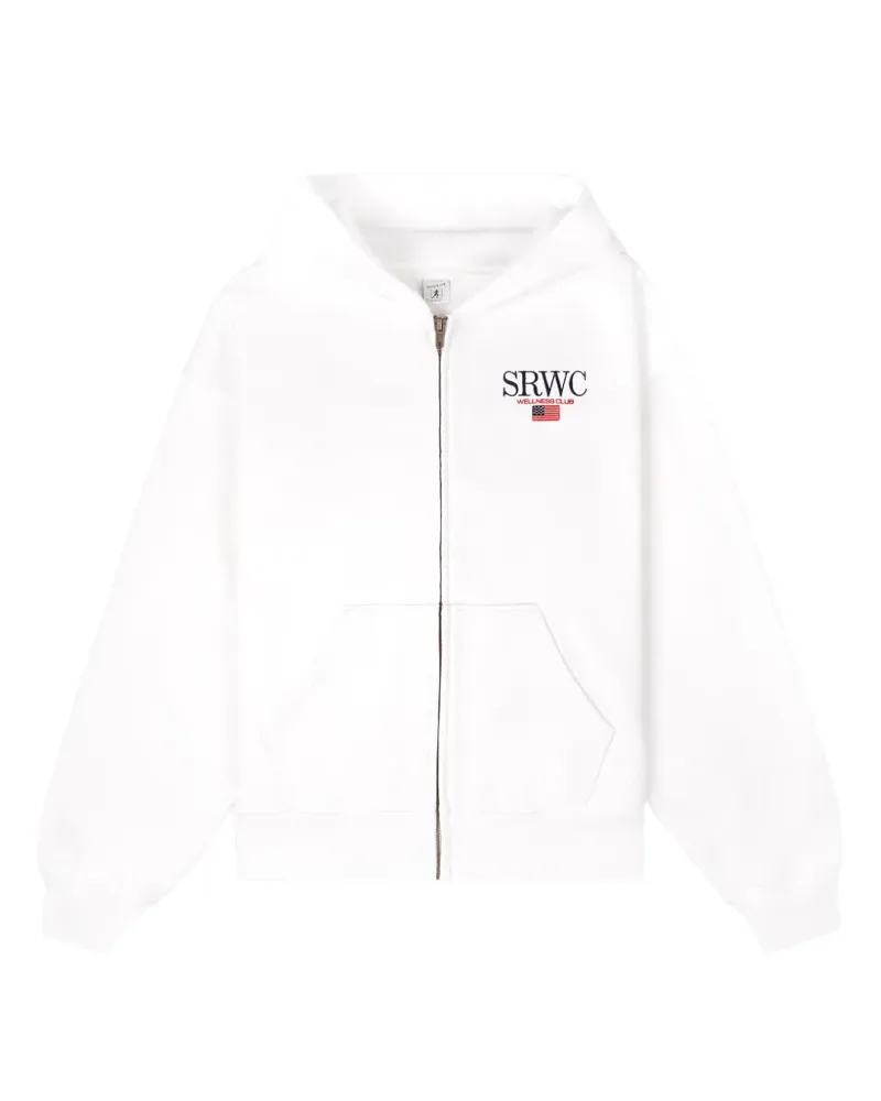 SPORTY & RICH zipped hooded sweatshirt - Weiß Weiß