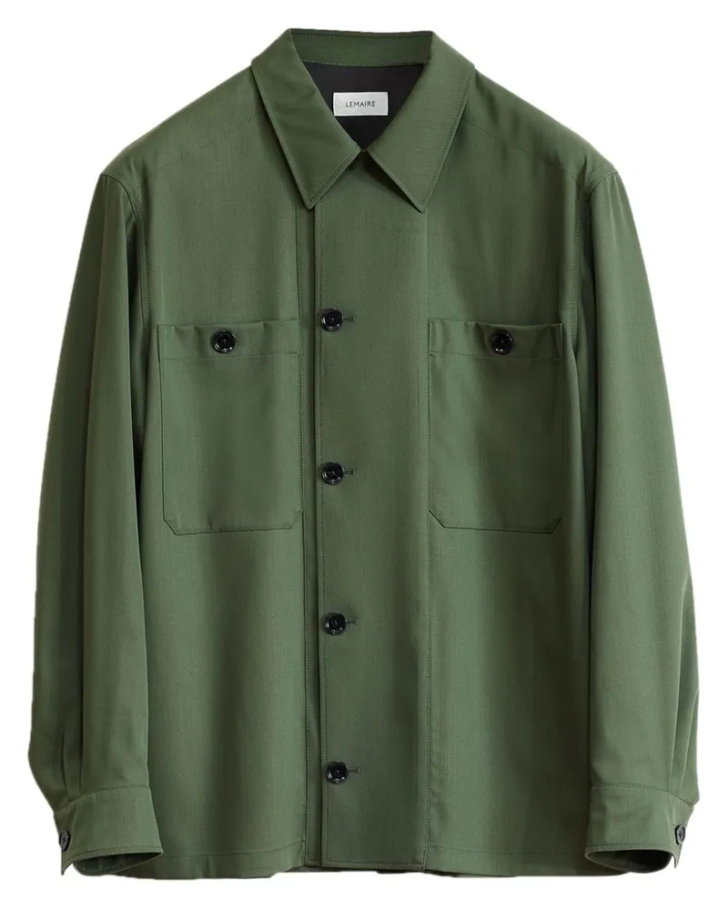 Christophe Lemaire Hemdjacke im Military-Look - Grün Grün