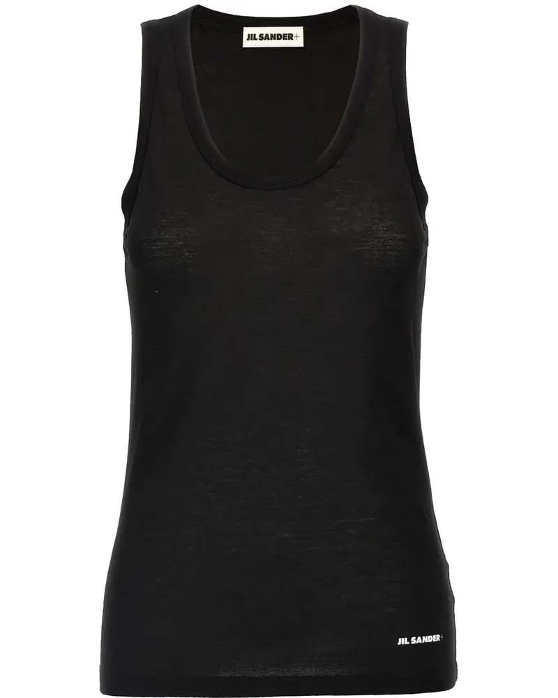 Jil Sander Tanktop mit U-Ausschnitt - Schwarz Schwarz
