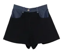 Tweed-Shorts mit Tasche - Schwarz