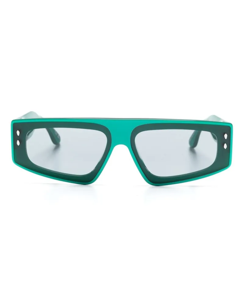 Isabel Marant Sonnenbrille mit flacher Oberseite - Grün Grün