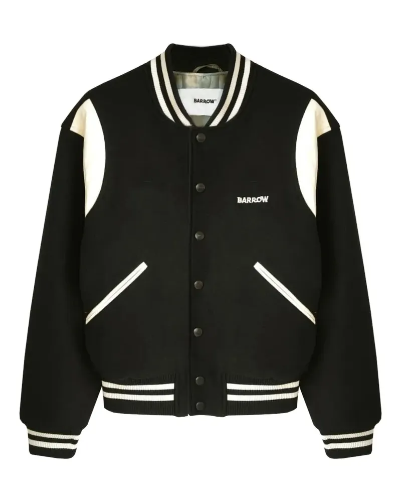 BARROW logo-embroidered bomber jacket - Schwarz Schwarz