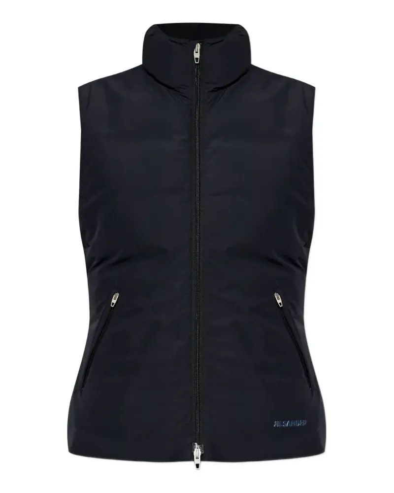 Jil Sander Weste mit Stehkragen - Blau Blau