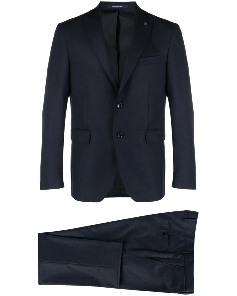 Tagliatore Einreihiger Anzug mit fallendem Revers - Blau Blau