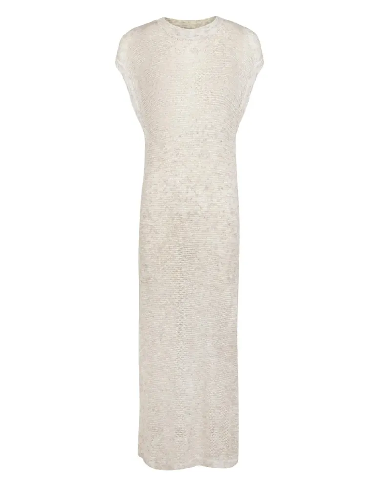 Lenny Niemeyer Lochstrick-Strandkleid mit Seitenschlitz - Nude Nude