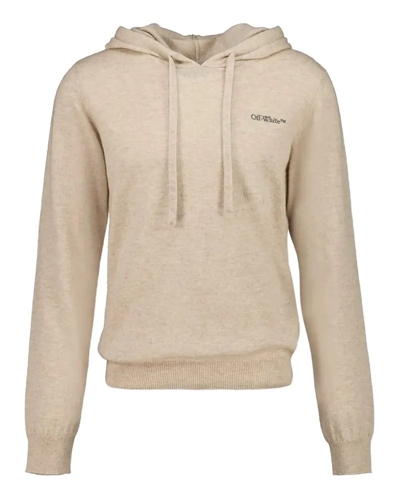 OFF-WHITE cashmere hoodie - Nude Nude