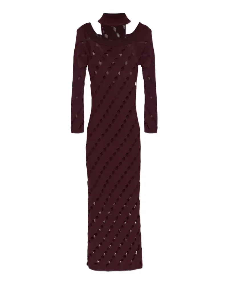 IRO Unforgiven ladder-stitch midi dress - Rot Rot