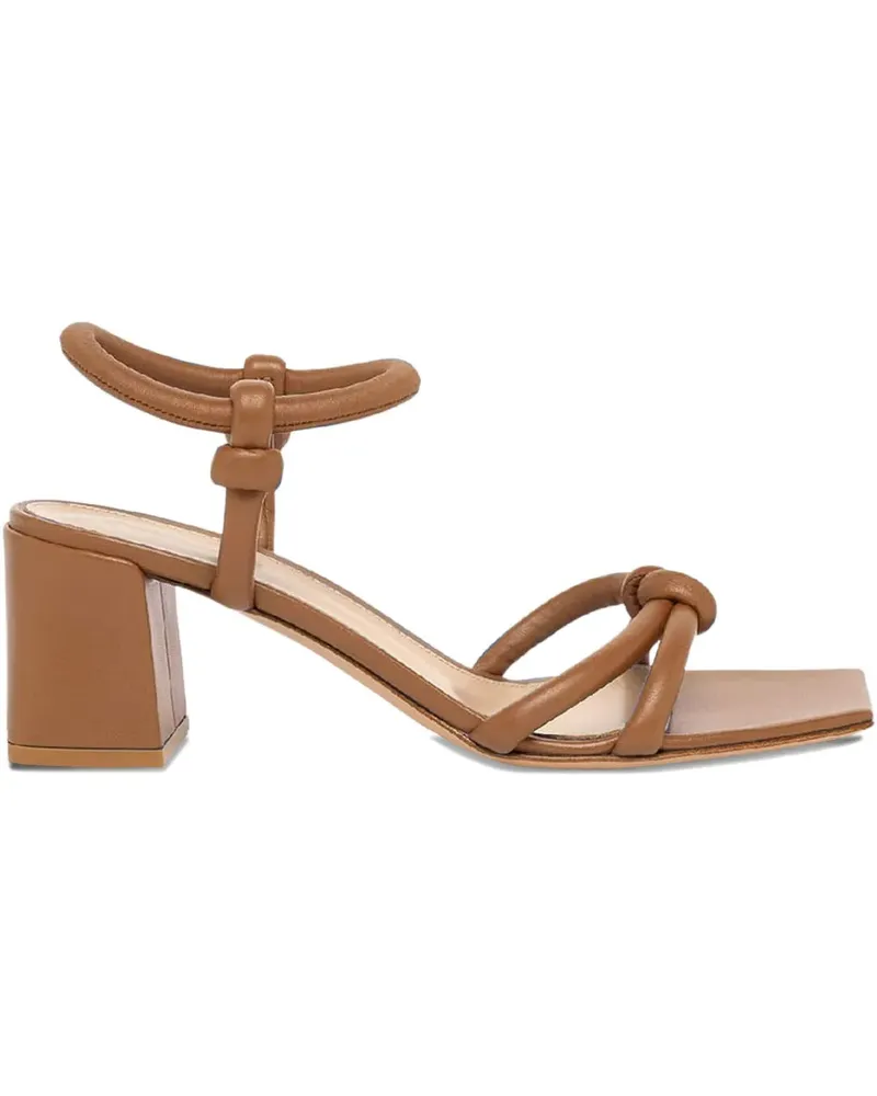 Gianvito Rossi Juno Sandalen aus Leder 55mm - Braun Braun