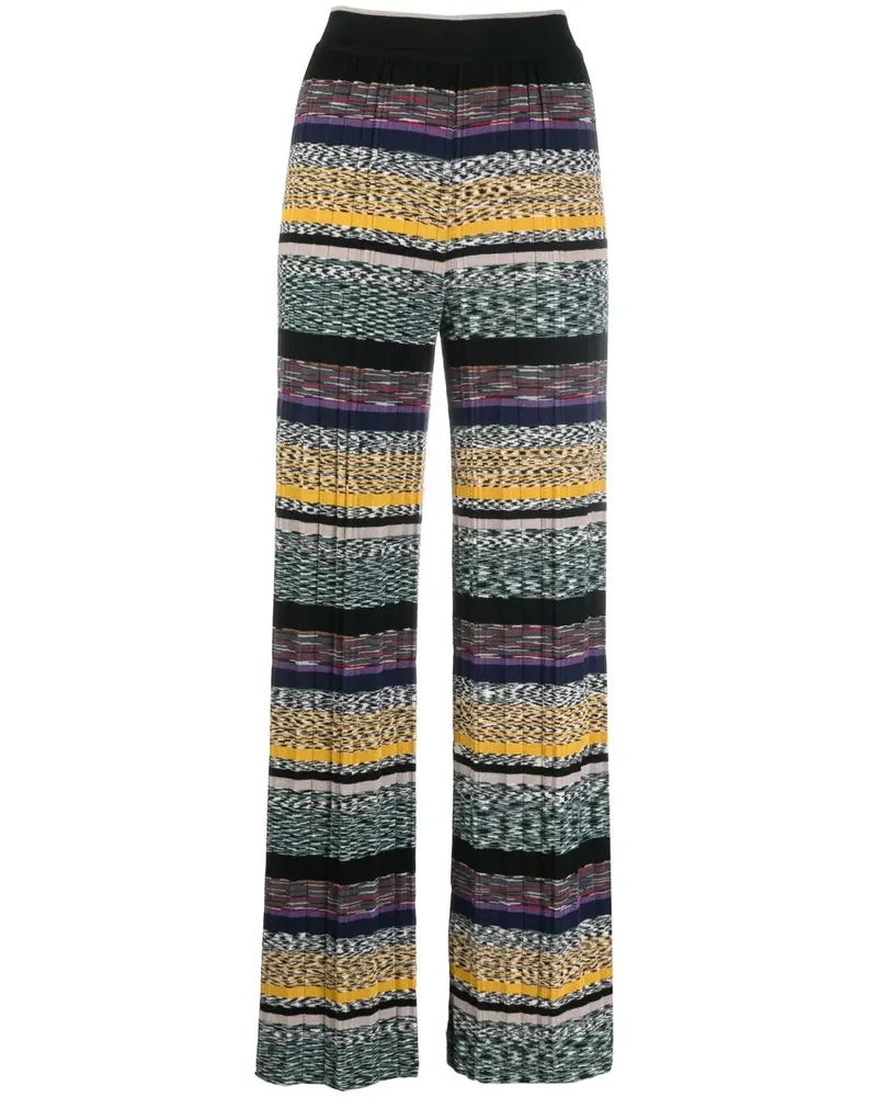 Missoni Gestreifte Strickhose - Schwarz Schwarz