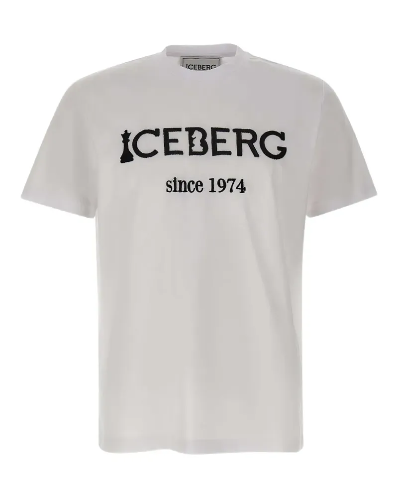Iceberg logo-embroidered cotton T-shirt - Weiß Weiß