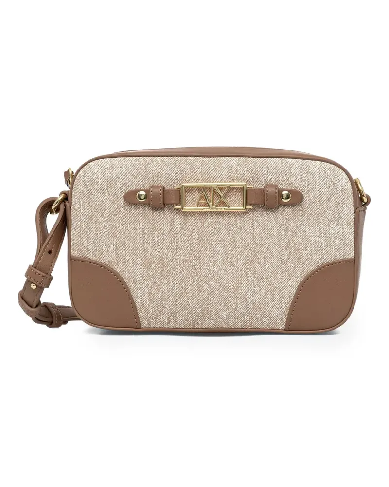 Armani Exchange Polly logo-plaque cross body bag - Braun Braun