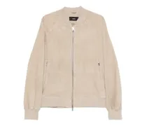 Dion Wildlederjacke mit Reißverschluss - Nude