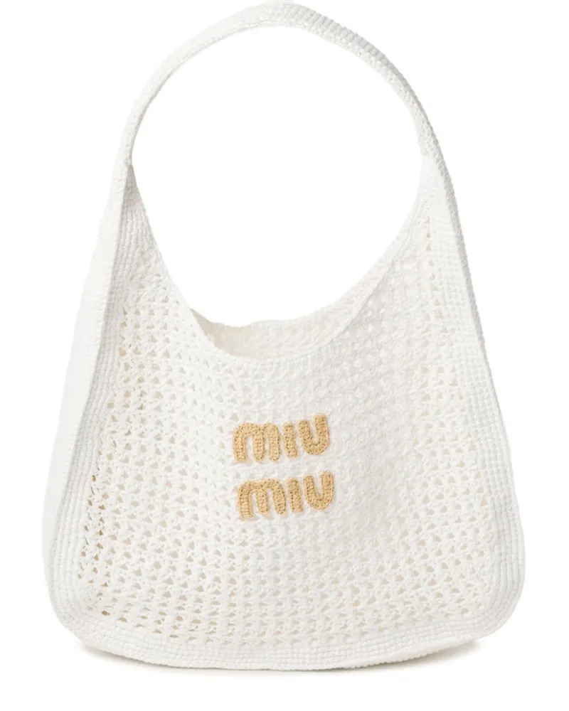 Miu Miu Gehäkelte Handtasche - Weiß Weiß