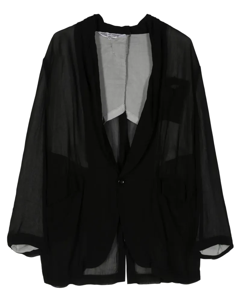 Comme des Garçons Einreihiges Sakko - Schwarz Schwarz