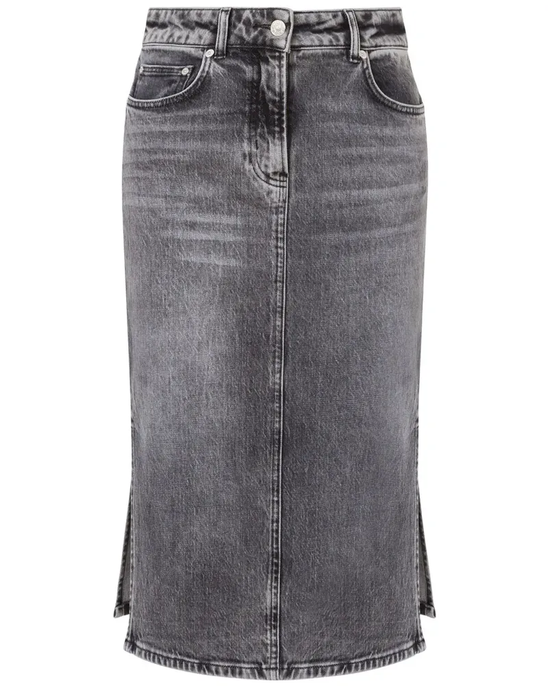 Moschino Jeansrock mit hohem Bund - Grau Grau