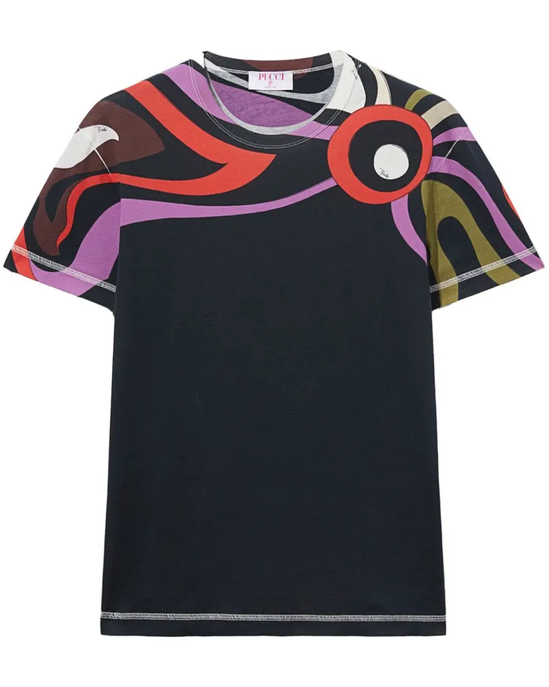 Emilio Pucci Hemd mit Marmo-Print - Schwarz Schwarz