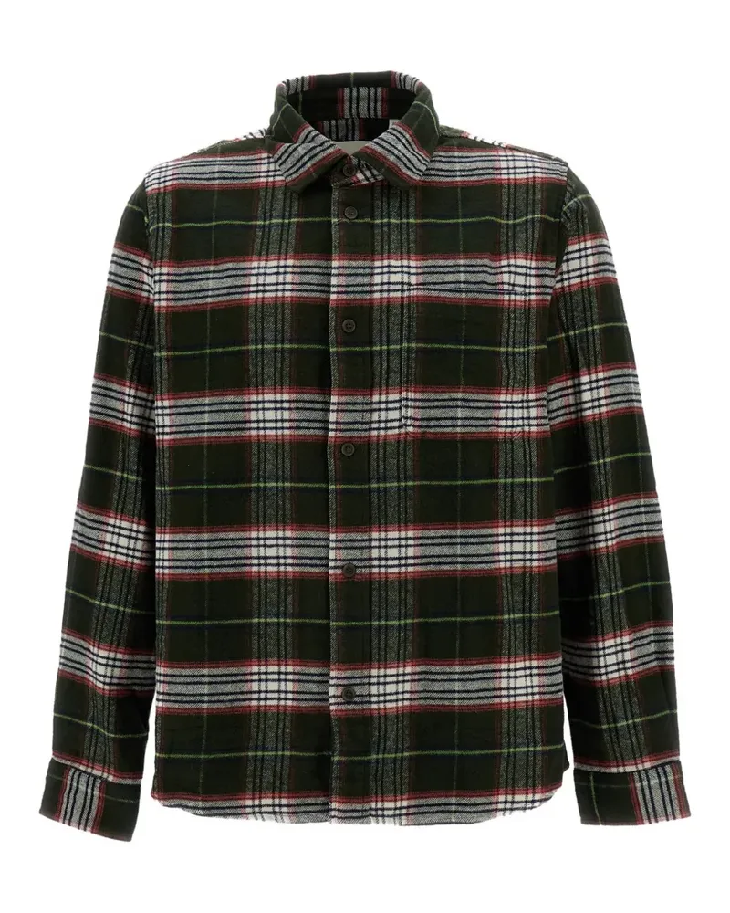 LES DEUX check-pattern cotton shirt - Grün Grün
