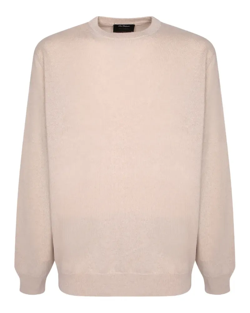 Dell'oglio Pullover mit geripptem Besatz - Nude Nude
