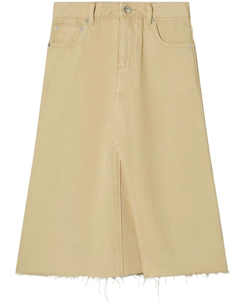 Tory Burch Jeans-Midirock im Deconstructed-Look - Nude Nude