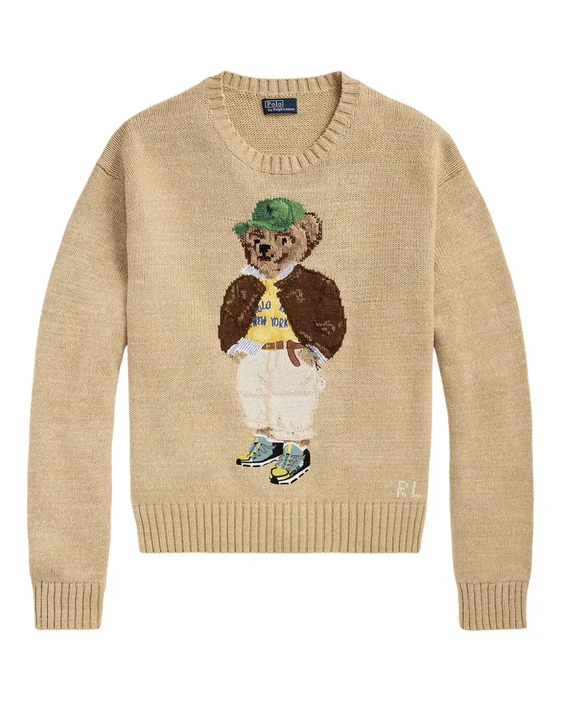 Ralph Lauren Intarsien-Pullover mit Polo Bear - Nude Nude
