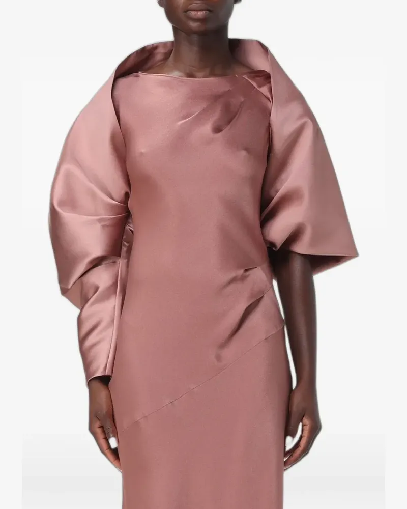 Alberta Ferretti draped satin-finish jacket - Rosa Rosa