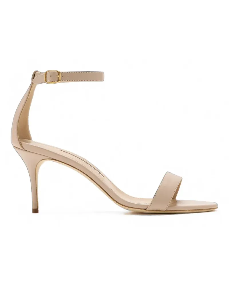 Manolo Blahnik Chaos leather sandals - Nude Nude