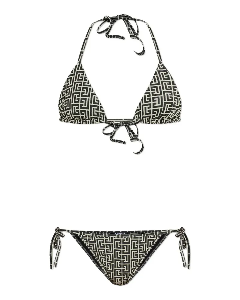 Balmain Labirinto-print bikini - Schwarz Schwarz