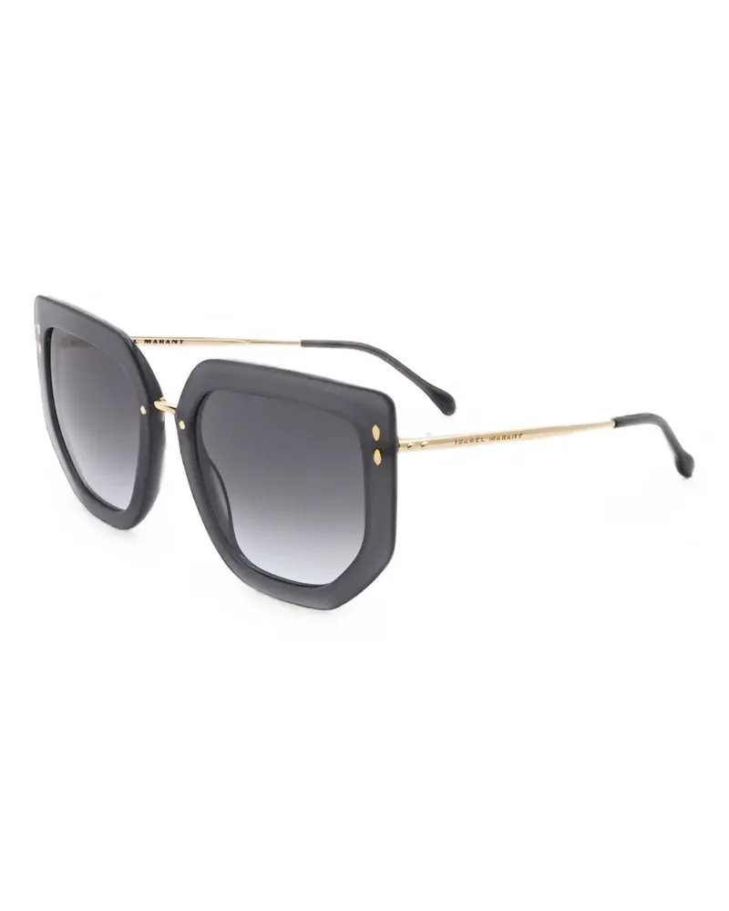 Isabel Marant Sonnenbrille mit geometrischem Gestell - Schwarz Schwarz