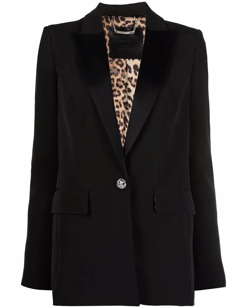 Philipp Plein Einreihiger Blazer - Schwarz Schwarz