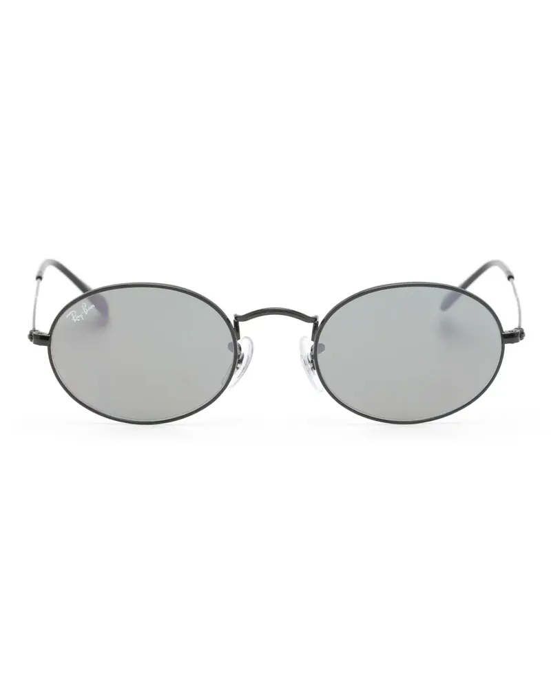 Ray Ban Sonnenbrille mit ovalem Gestell - Schwarz Schwarz