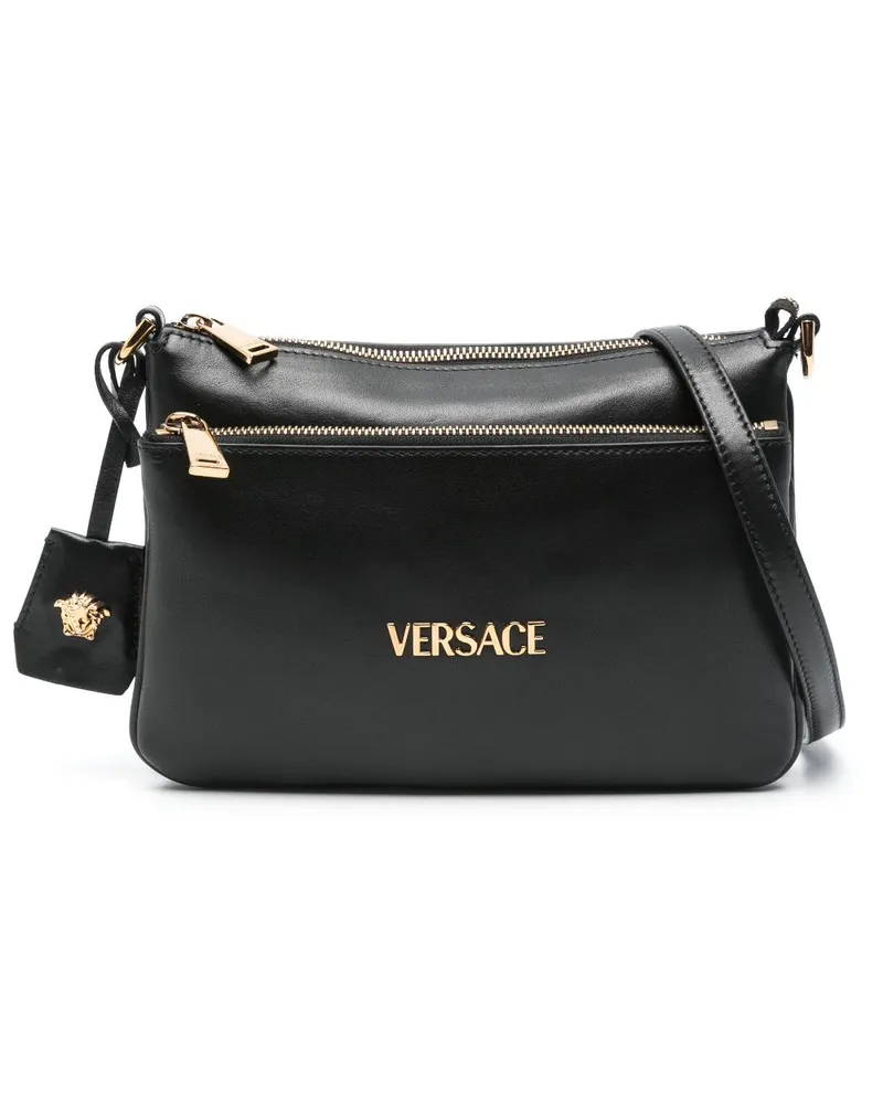 Versace Tag Umhängetasche - Schwarz Schwarz