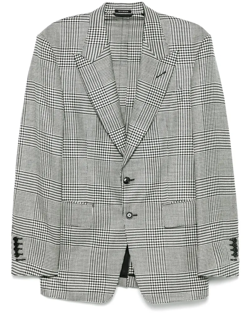 Tom Ford Sakko mit Prince of Wales-Karo - Schwarz Schwarz