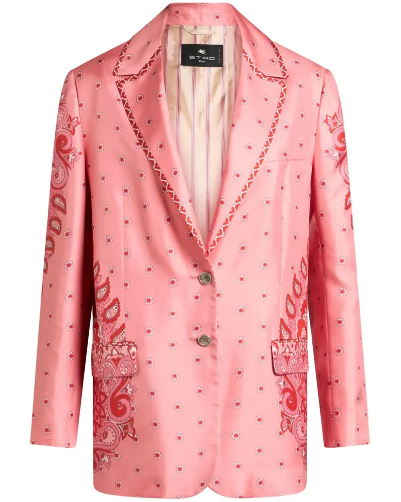 Etro Blazer mit Paisley-Print - Rosa Rosa