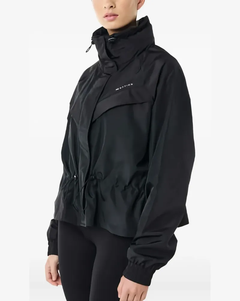 P.E. NATION Shelter Oversized-Jacke mit Stehkragen - Schwarz Schwarz