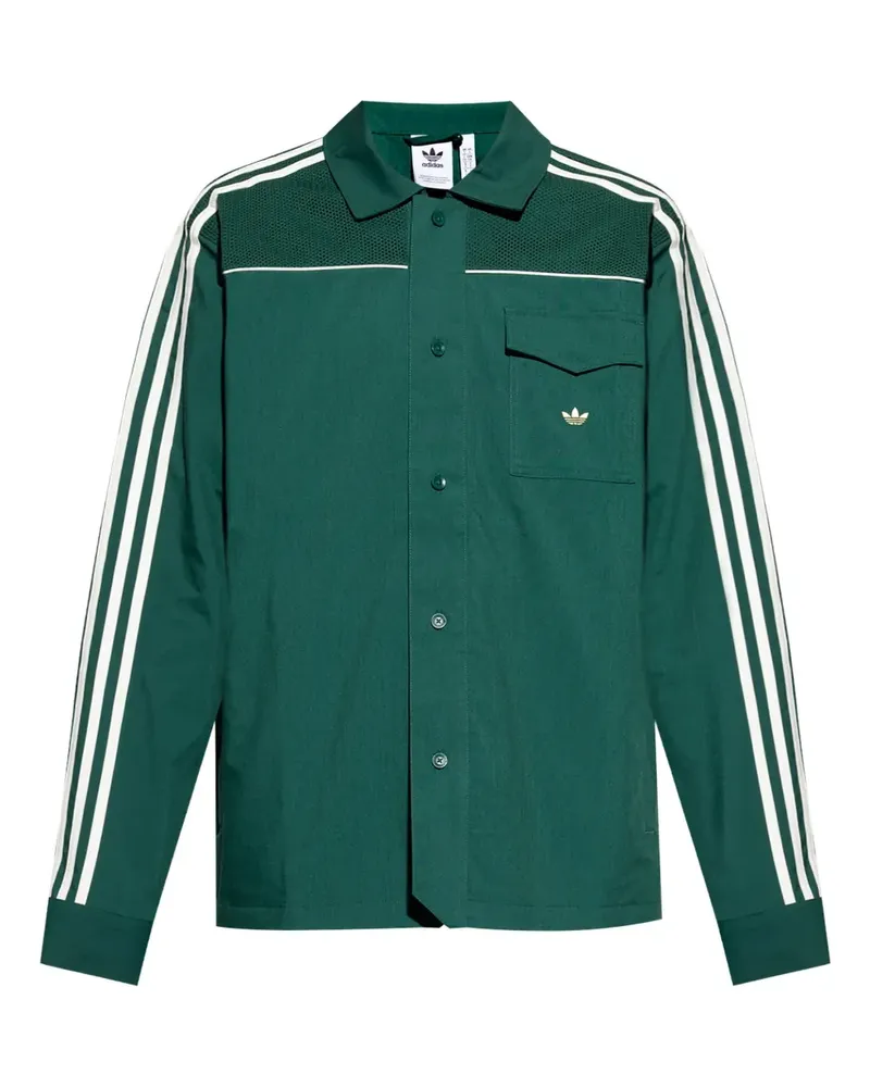 adidas Hemdjacke mit Logo-Stickerei - Grün Grün