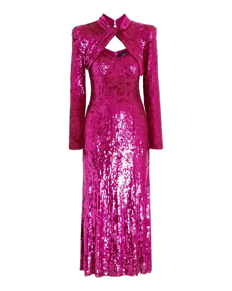 Jenny Packham twisted cutout sequined maxi dress - Rosa Rosa